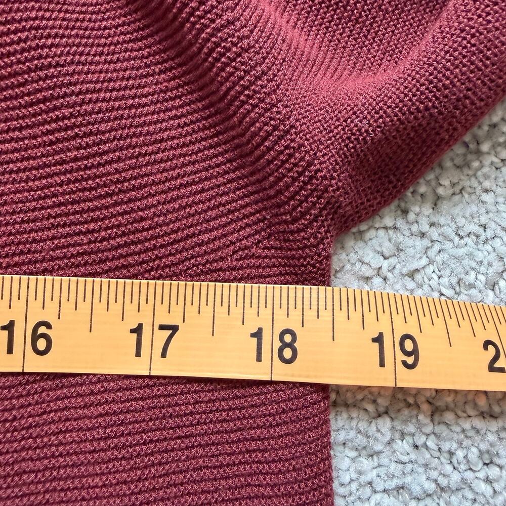 MM. Lafleur Linen Knit Top Sweater Size XS Burgundy Red Light Weight - Picture 5 of 6